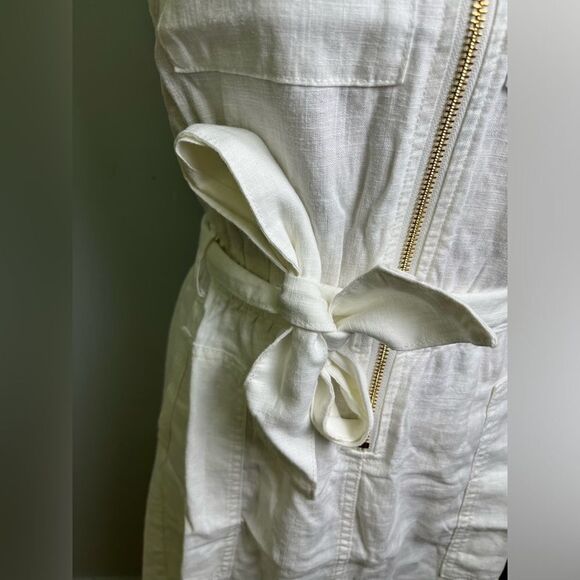 J.Crew Zip-front linen-blend dress NWT Size 0 - Picture 10 of 11
